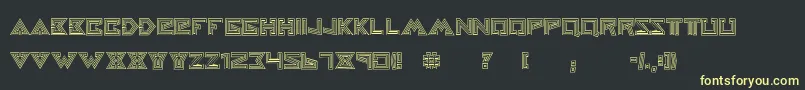 HelloearthRegular Font – Yellow Fonts on Black Background