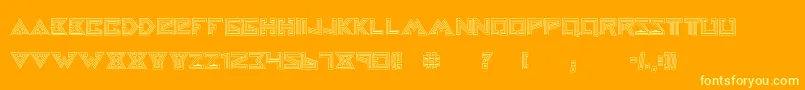 HelloearthRegular Font – Yellow Fonts on Orange Background