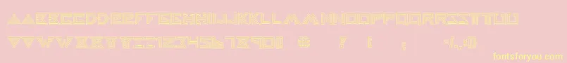 HelloearthRegular Font – Yellow Fonts on Pink Background