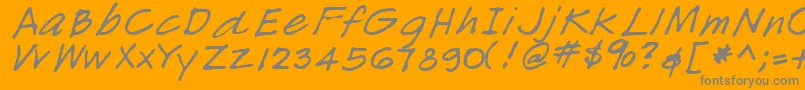 LemondRegular Font – Gray Fonts on Orange Background