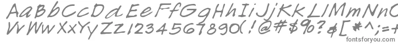 LemondRegular Font – Gray Fonts on White Background