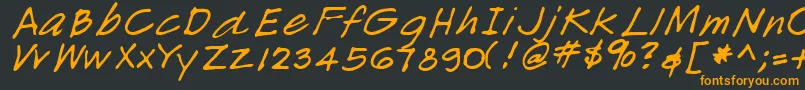 LemondRegular Font – Orange Fonts on Black Background