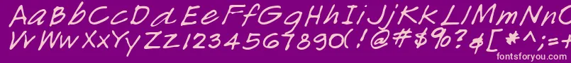 LemondRegular Font – Pink Fonts on Purple Background