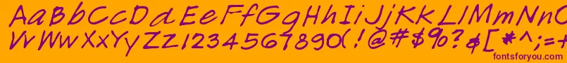 LemondRegular Font – Purple Fonts on Orange Background