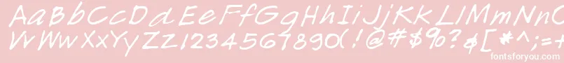 LemondRegular Font – White Fonts on Pink Background