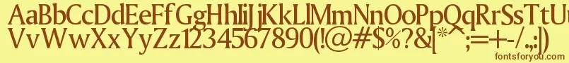 Foxy Font – Brown Fonts on Yellow Background