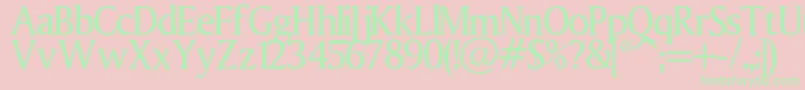 Foxy Font – Green Fonts on Pink Background