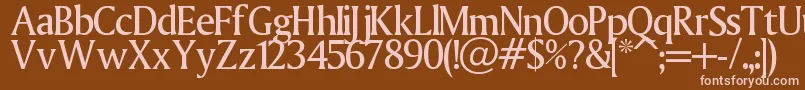 Foxy Font – Pink Fonts on Brown Background