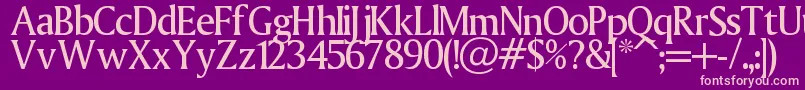 Foxy Font – Pink Fonts on Purple Background