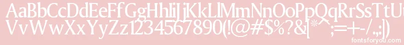 Foxy Font – White Fonts on Pink Background