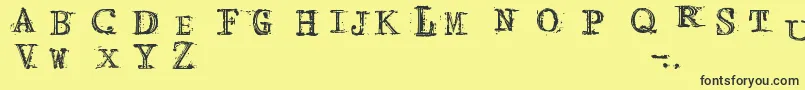 ArcadeFire Font – Black Fonts on Yellow Background