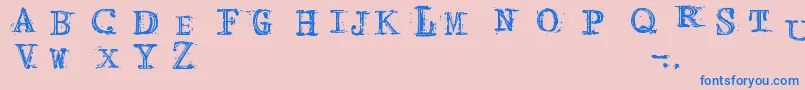 ArcadeFire Font – Blue Fonts on Pink Background