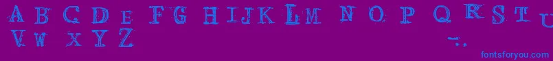 ArcadeFire Font – Blue Fonts on Purple Background