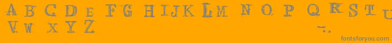 ArcadeFire Font – Gray Fonts on Orange Background