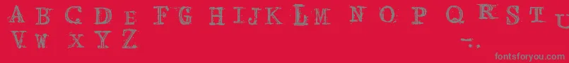 ArcadeFire Font – Gray Fonts on Red Background