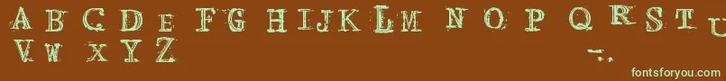 ArcadeFire Font – Green Fonts on Brown Background