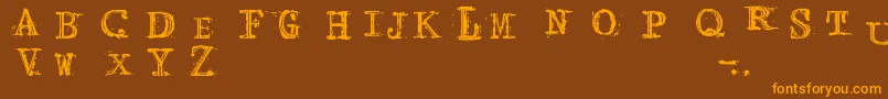 ArcadeFire Font – Orange Fonts on Brown Background