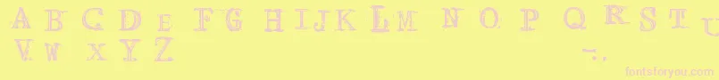 ArcadeFire Font – Pink Fonts on Yellow Background