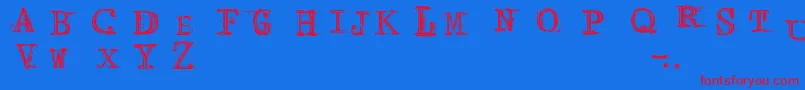 ArcadeFire Font – Red Fonts on Blue Background