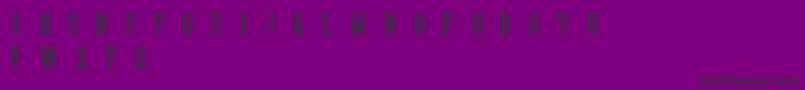 HandprintingpressMeshedDemo-Schriftart – Schwarze Schriften auf violettem Hintergrund