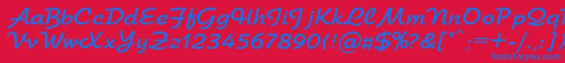 ArbatdiBold Font – Blue Fonts on Red Background