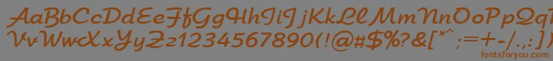 ArbatdiBold Font – Brown Fonts on Gray Background