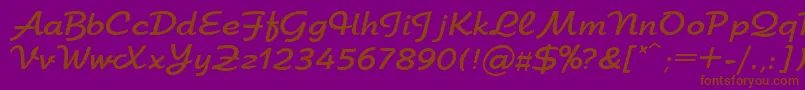 ArbatdiBold-Schriftart – Braune Schriften auf violettem Hintergrund