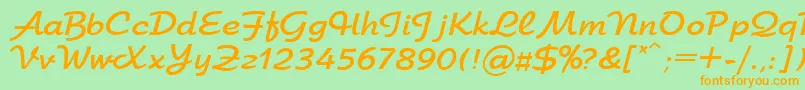 ArbatdiBold Font – Orange Fonts on Green Background