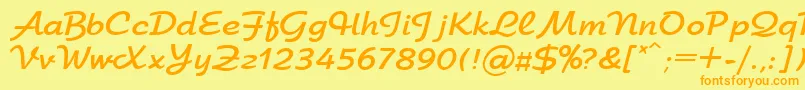 ArbatdiBold Font – Orange Fonts on Yellow Background