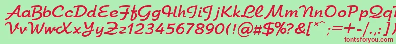 ArbatdiBold Font – Red Fonts on Green Background