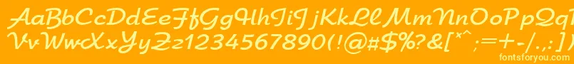 ArbatdiBold Font – Yellow Fonts on Orange Background