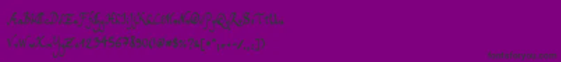 TomsHandwriting Font – Black Fonts on Purple Background