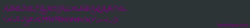 Шрифт TomsHandwriting – фиолетовые шрифты на чёрном фоне