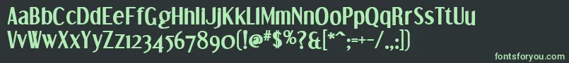 フォントDreamOrphansBold – 黒い背景に緑の文字