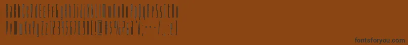 Czcionka Phantaconcond – czarne czcionki na brązowym tle
