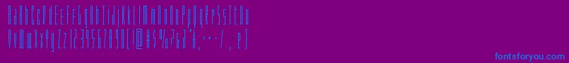 Czcionka Phantaconcond – niebieskie czcionki na fioletowym tle