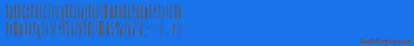 Phantaconcond Font – Brown Fonts on Blue Background