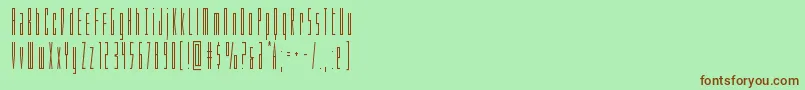 Więcej informacji o czcionce Phantaconcond Czcionka Phantaconcond – brązowe czcionki na zielonym tle