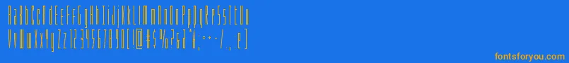 Saiba mais sobre a fonte Phantaconcond Fonte Phantaconcond – fontes laranjas em um fundo azul