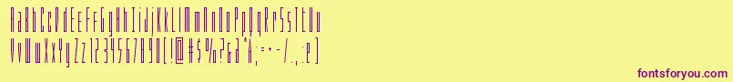 Phantaconcond Font – Purple Fonts on Yellow Background