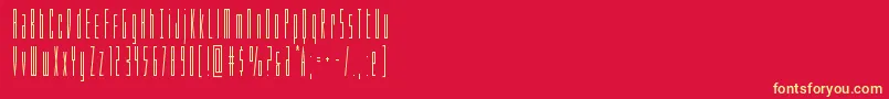 Phantaconcond Font – Yellow Fonts on Red Background