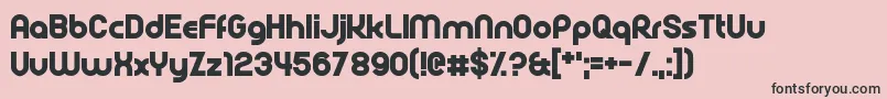 フォントRollcage – ピンクの背景に黒い文字