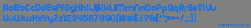 フォントRollcage – 灰色の背景に青い文字