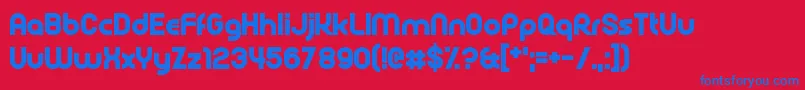 フォントRollcage – 赤い背景に青い文字