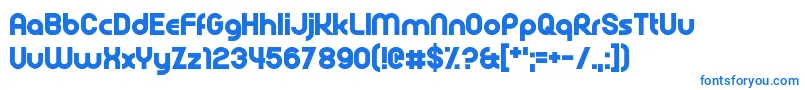Rollcage-fontti – siniset fontit valkoisella taustalla