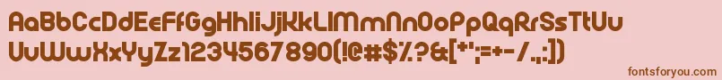 Rollcage-fontti – ruskeat fontit vaaleanpunaisella taustalla