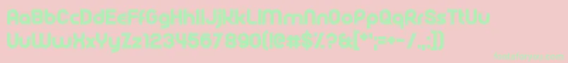 Rollcage-fontti – vihreät fontit vaaleanpunaisella taustalla