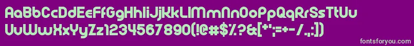 Rollcage-fontti – vihreät fontit violetilla taustalla