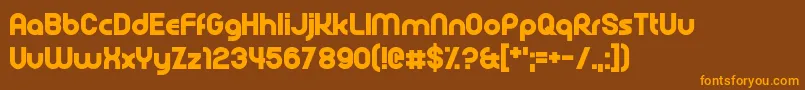 Rollcage Font – Orange Fonts on Brown Background