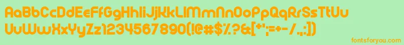 Rollcage Font – Orange Fonts on Green Background